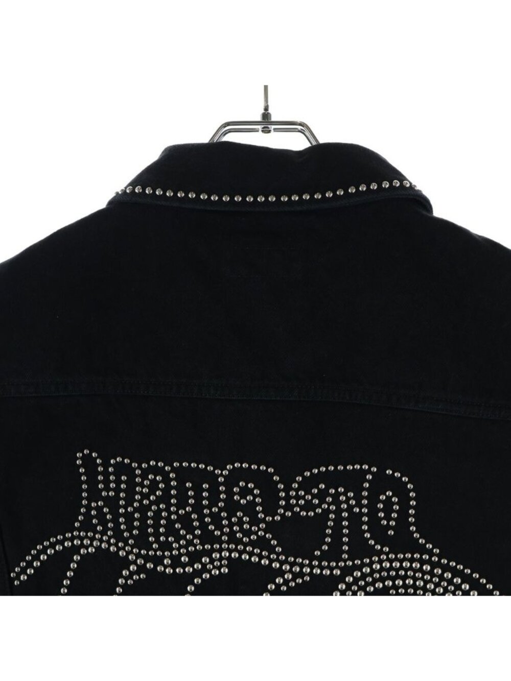 Celine Studded Decoration Cutoff Denim Vest Black - Picture 4 of 8